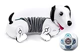 YCOO Silverlit Germany GmbH ROBO DACKEL - Silverlit Toys - Ferngesteuerter und ausziehbarer Hund - Regiert auf Bewegungen - Holt seinen Ball - 35 cm - weiß, bunt, 40x23x25cm