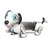YCOO Silverlit Germany GmbH ROBO DACKEL - Silverlit Toys - Ferngesteuerter und ausziehbarer Hund - Regiert auf Bewegungen - Holt seinen Ball - 35 cm - weiß, bunt, 40x23x25cm
